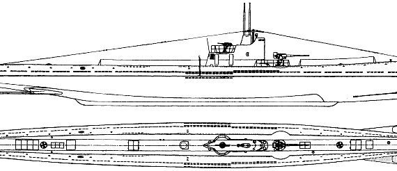 Подводная лодка СССР Project 9 S-56 [S-class Submarine] - чертежи, габариты, рисунки